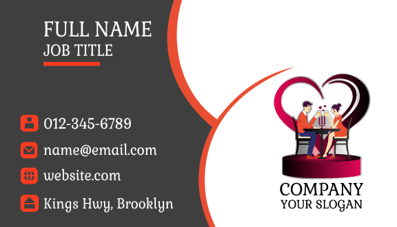 Dinner Dating Business Card