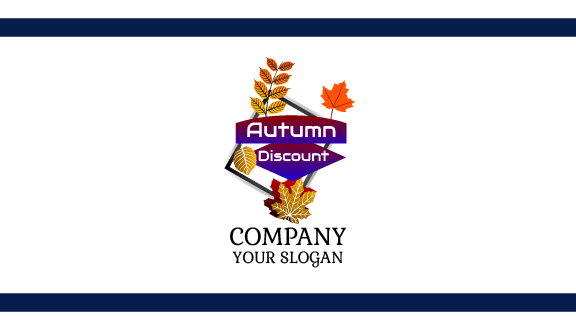 Discount Board Autumn Business Card