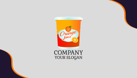 Disposable Orange Juice Business Card
