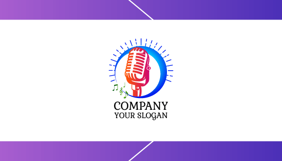 DJ Microphone Business Card