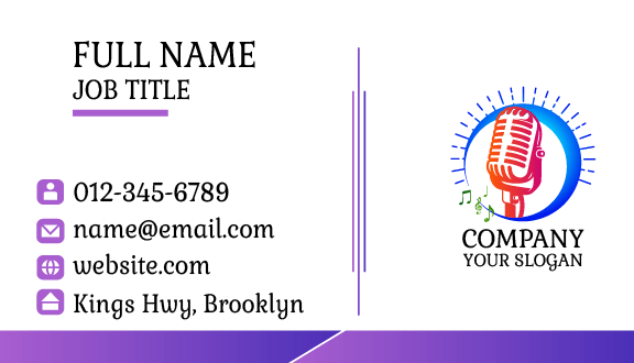 DJ Microphone Business Card