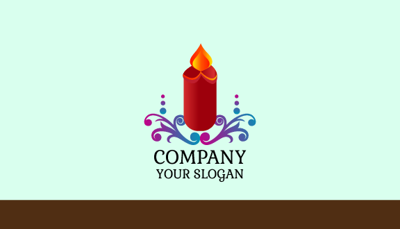 Dotted Design Candle Business Card