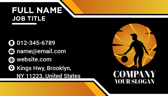 Dribbler Basketball Business Card