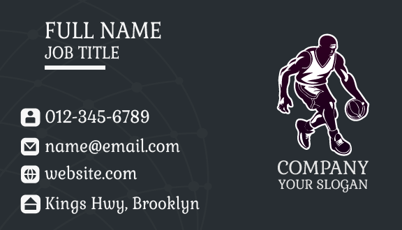 Dribbling Basketball Business Card
