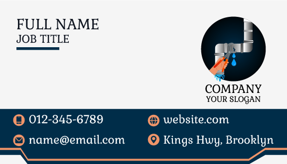 Dribbling Flow Plumber Business Card