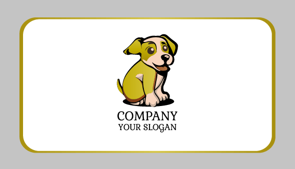 Dual Combo Dog Business Card