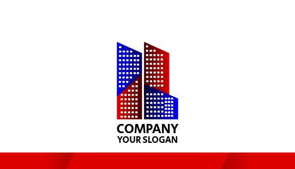 Dual Shade Building Architect Business Card