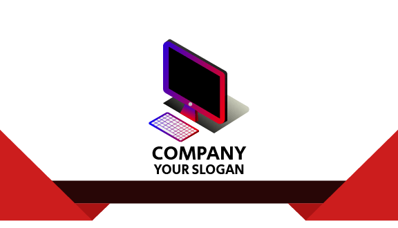 Dual Shade Computer Business Card