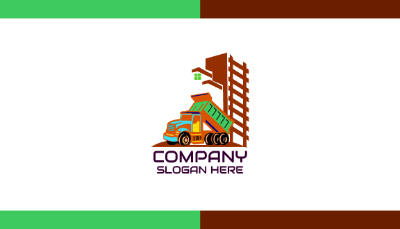 Dump Truck Construction Business Card