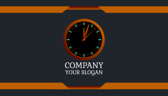 Elegant Clock Business Card