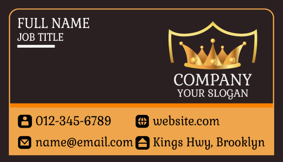 Elegantly Decorated Crown Business Card
