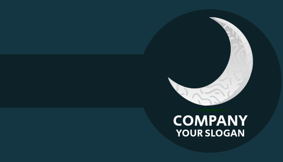 Elegantly Shining Moon Business Card