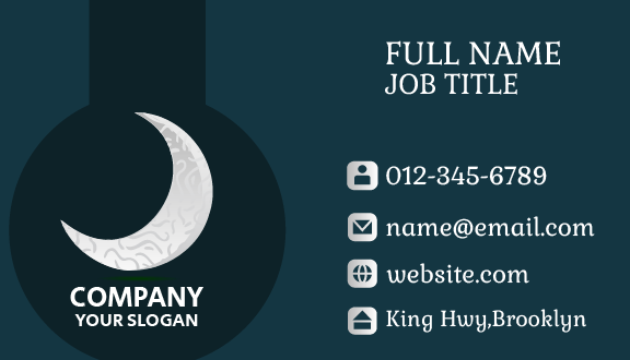 Elegantly Shining Moon Business Card