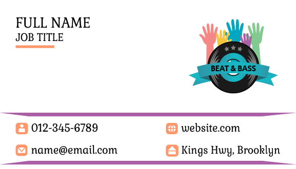 Enjoyable Musical DJ Business Card