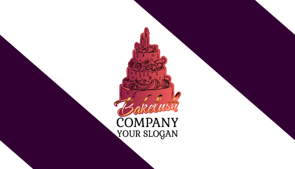 Enormous Pink Cake Business Card