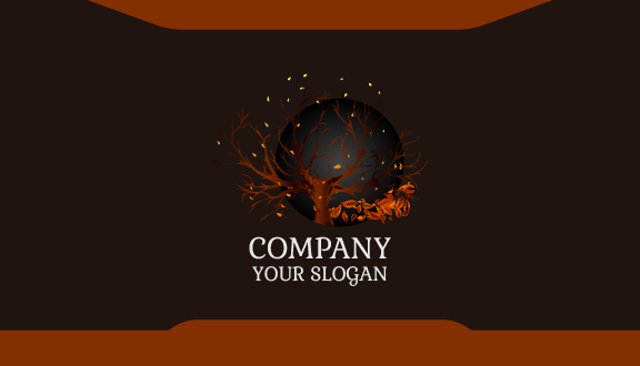 Falling Leaves Autumn Business Card