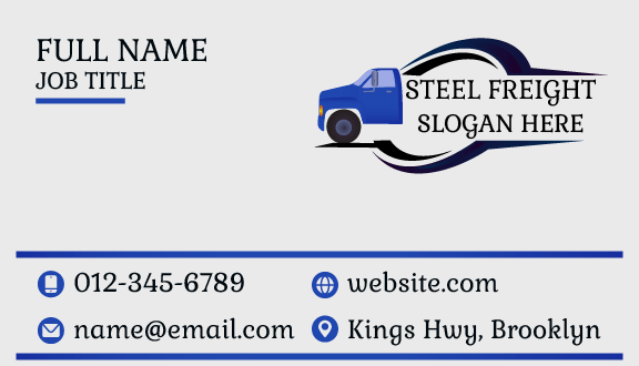 Fast Moving Truck Business Card