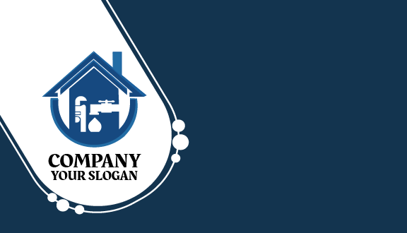 Faucet Silhouette Plumber Business Card