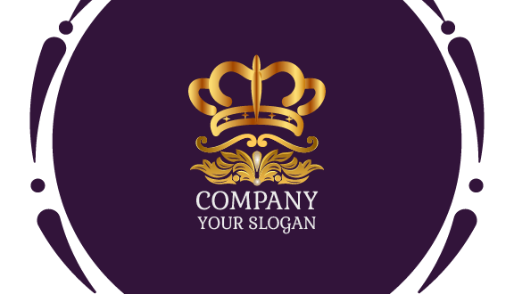 Feather Gold Crown Business Card