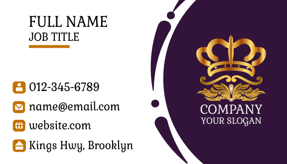 Feather Gold Crown Business Card