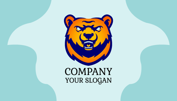 Ferocious Bear Mascot Business Card