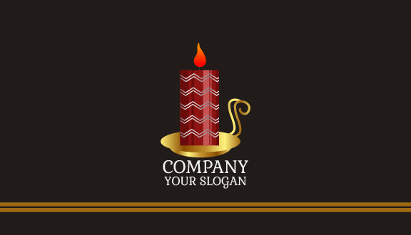 Festive Flicker Candle Business Card