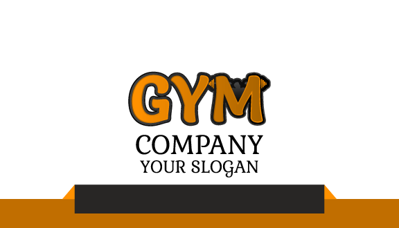 Fitness Gym Text Business Card