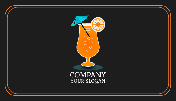 Fizzy Orange Beverage Business Card