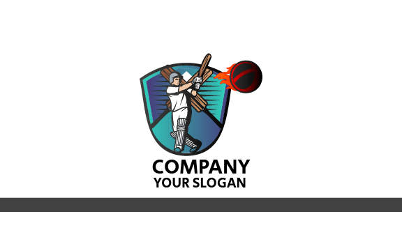 Flaming Hit Cricket Business Card