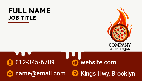 Fan Favorite Pizza Business Card