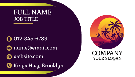 Floating Boat Summer Business Card