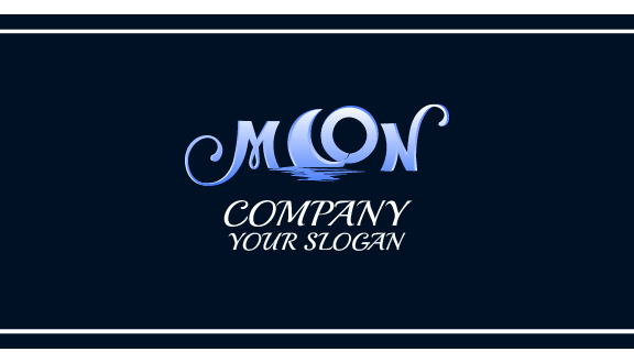 Floating Crescent Moon Business Card