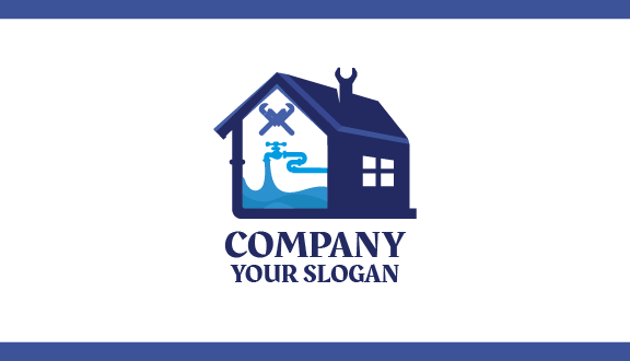 Flooding Water Plumber Business Card