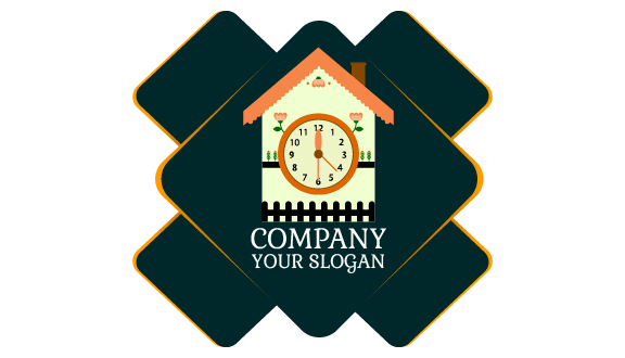 Flowery Clock Business Card