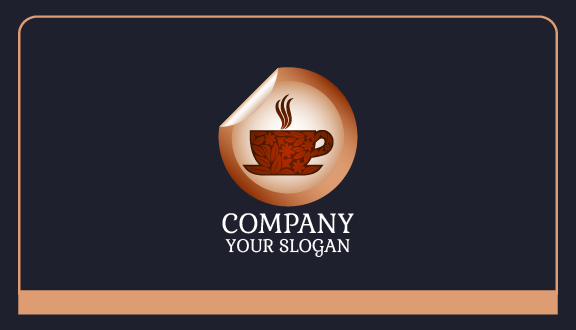 Flowery Design Cafe Business Card