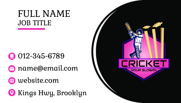 Flying Bail Cricket Business Card