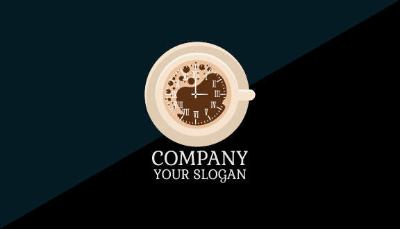 Frothy Cup Clock Business Card