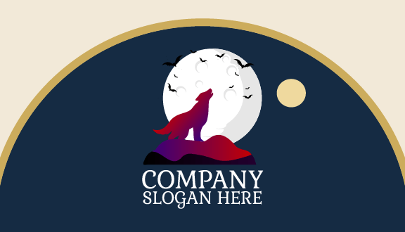 Full Round Moon Business Card