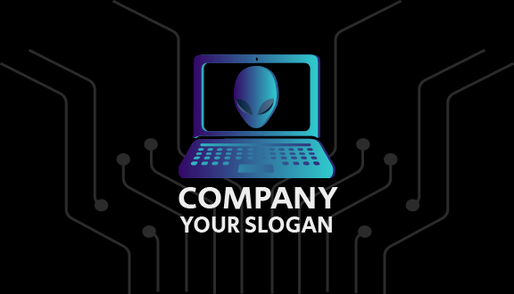 Futuristic Alienware Business Card