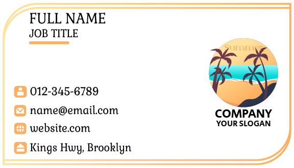 Gentle Waves Summer Business Card