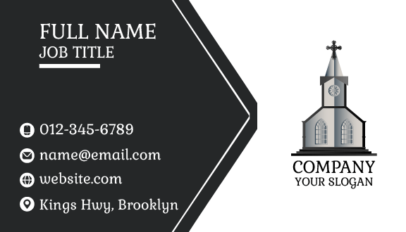Geometric Structure Church Business Card