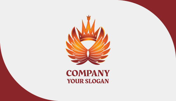 Giant Feathers Crown Business Card