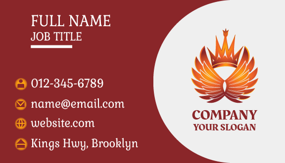 Giant Feathers Crown Business Card
