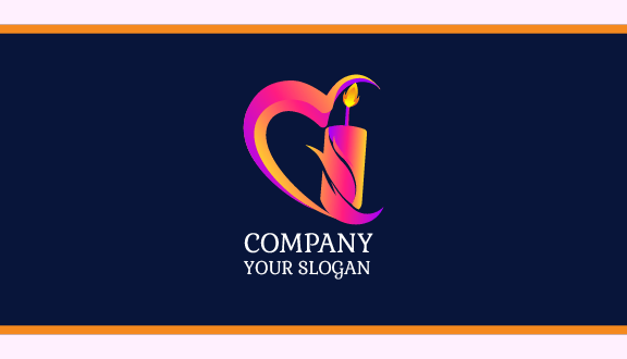 Gleaming Colorful Candle Business Card