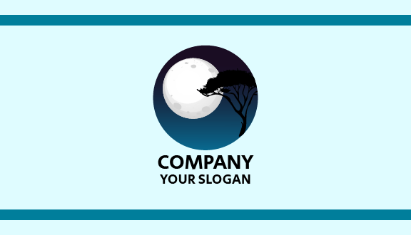 Gleaming Light Moon Business Card