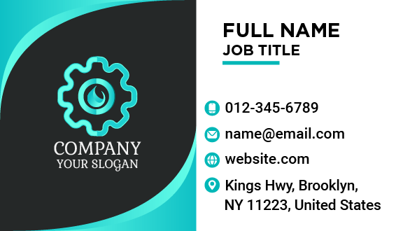 Glistening Gear Plumber Business Card
