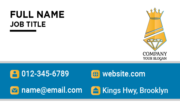 Glossy Crown Tie Business Card