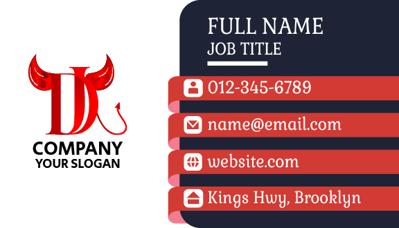 Glossy DJ Calligraphy Business Card