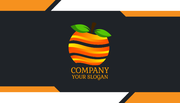 Glossy Orange Business Card
