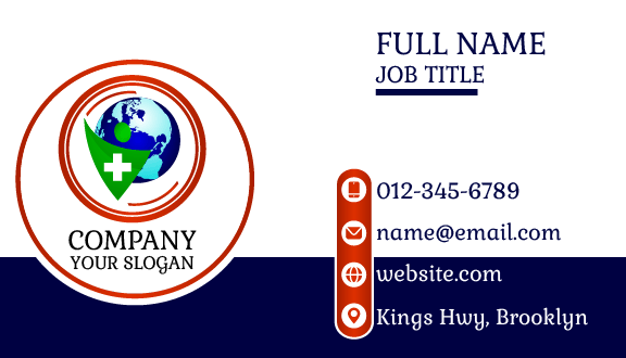 Glossy Planet Pharmacy Business Card